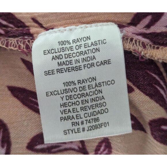 Patrons of Peace Boho Floral Maxi Dress Small Pink Purple Smocked Summer Bird - Picture 6 of 9